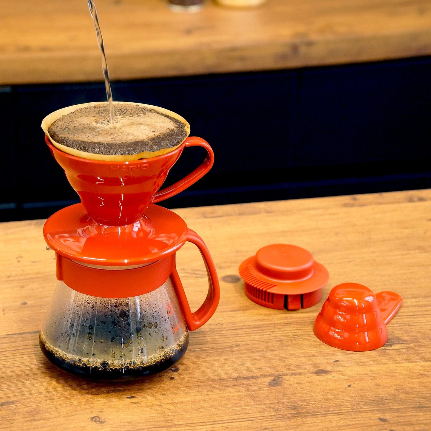 Hario V60 Coffee Drip Set 01 VDSP-2012 (V60 Starter Set Size 01) red