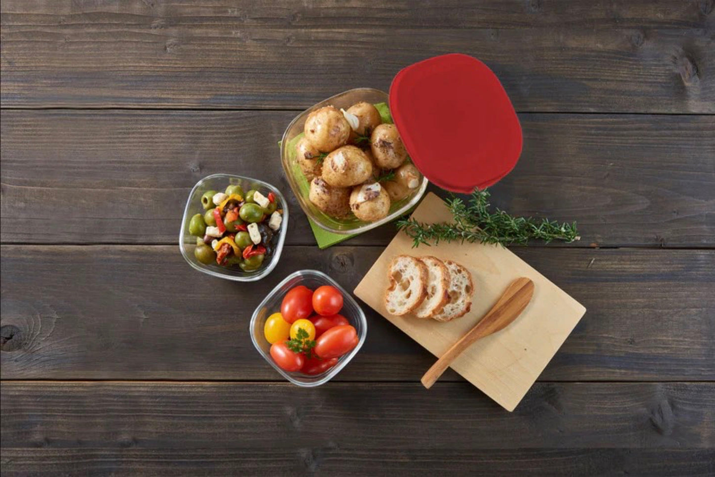 Hario Heatproof Glass Food Storage Container 3 Piece Set (Round/Square) cover landscape 10