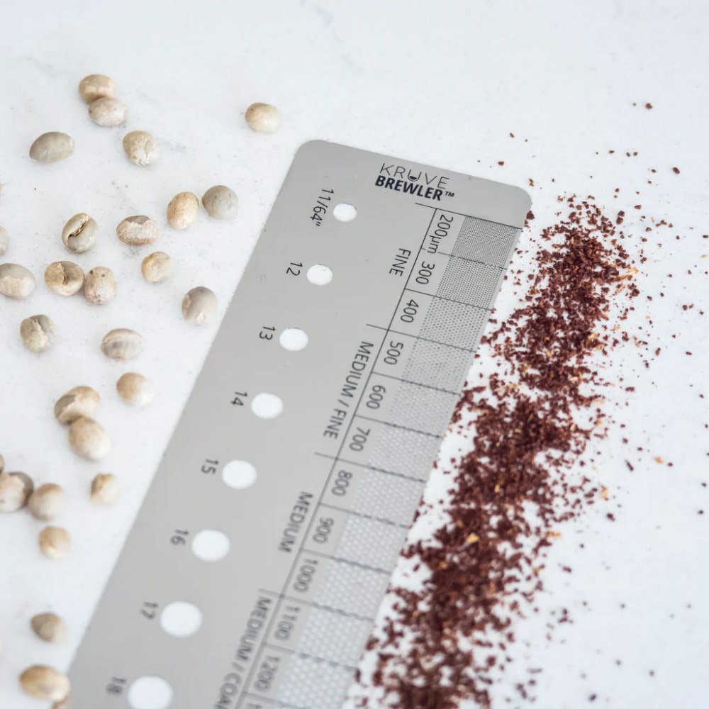 kruve brewler unroasted beans grounds