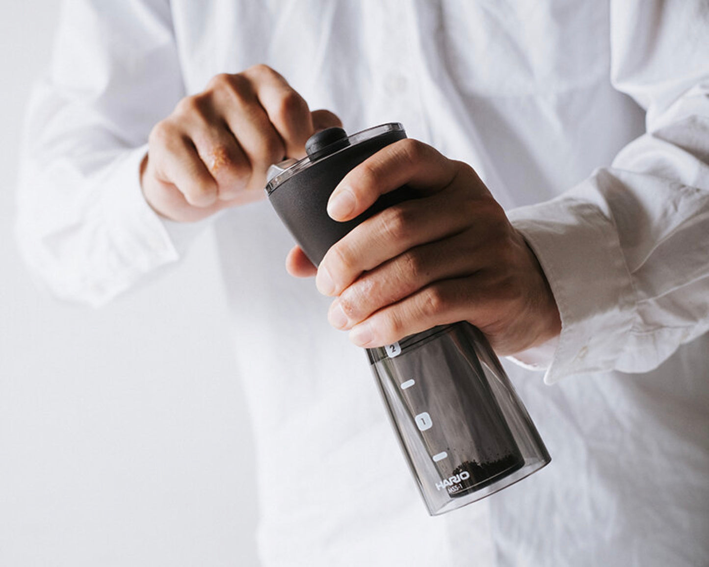 Hario Ceramic Coffee Mill Mini-Slim Plus lifestyle 4 6