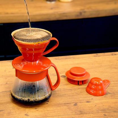 Hario V60 Coffee Drip Set 01 VDSP-2012 (V60 Starter Set Size 01) red