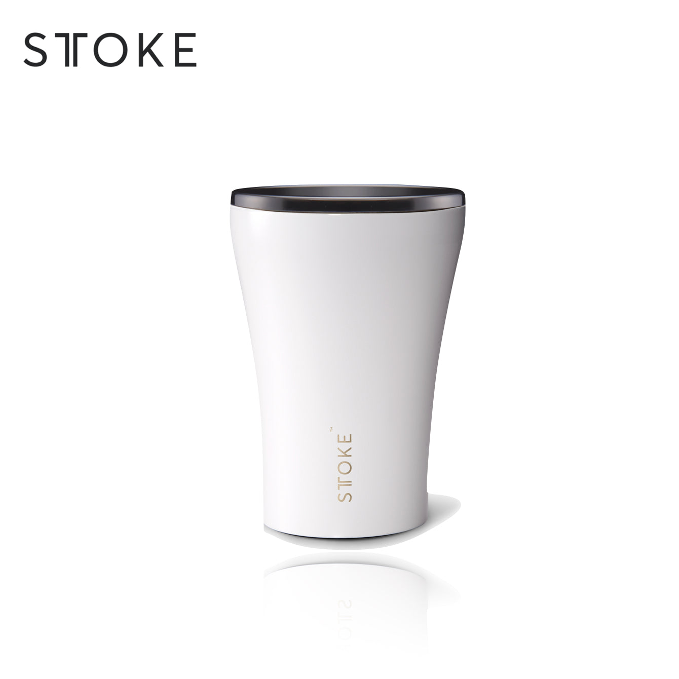 Sttoke Shatterproof Ceramic Cup 8 oz angel white
