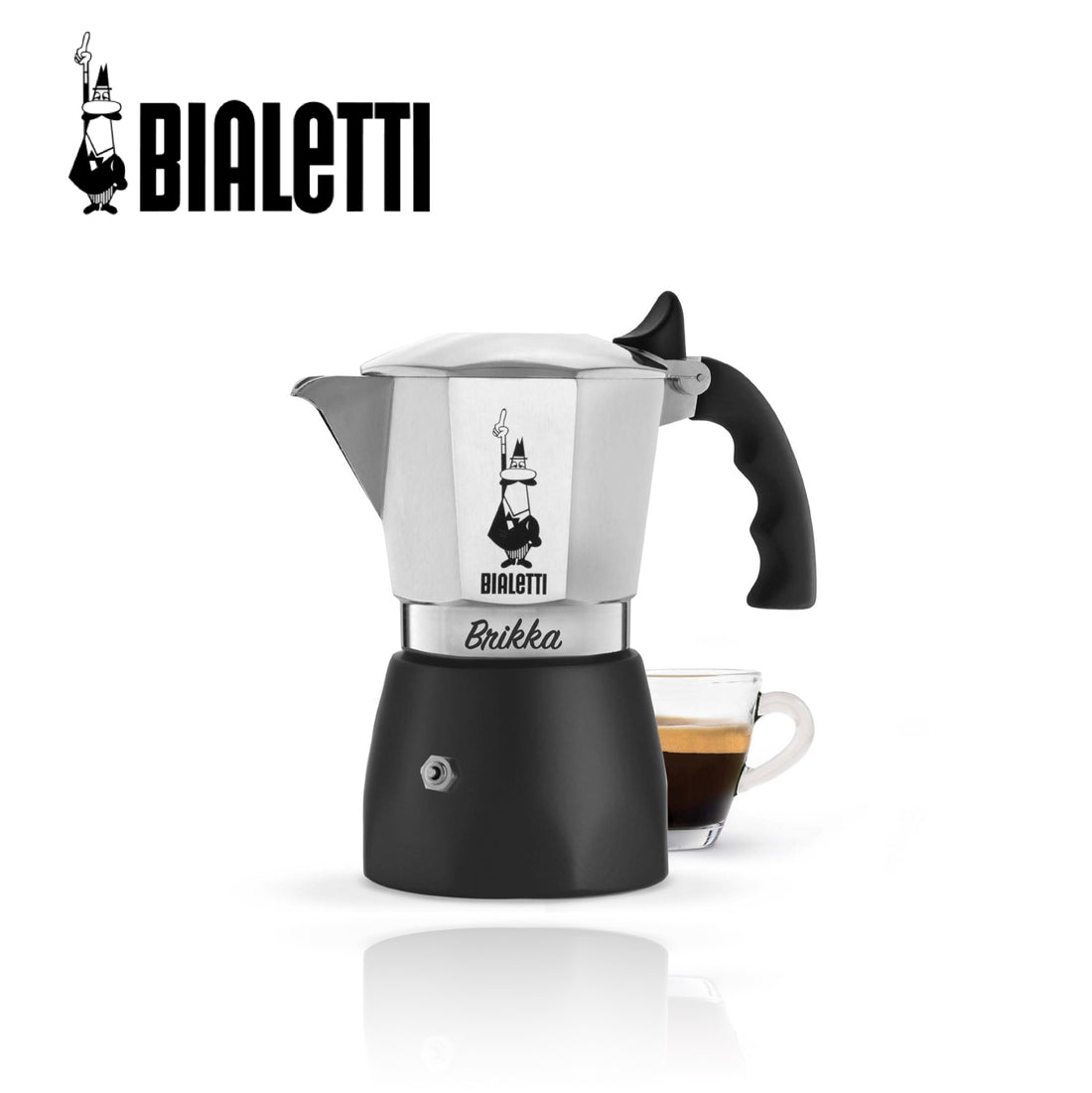 Bialetti Brikka Moka Pot with Weighted Pressure Valve (2/4 Cups) The