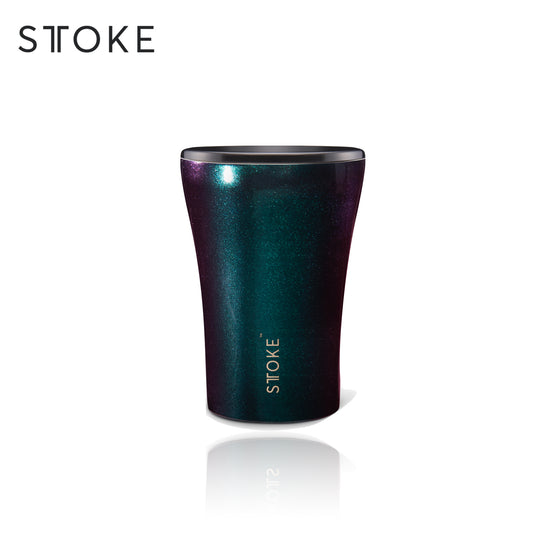 Sttoke Shatterproof Ceramic Cup 8 oz cosmic green
