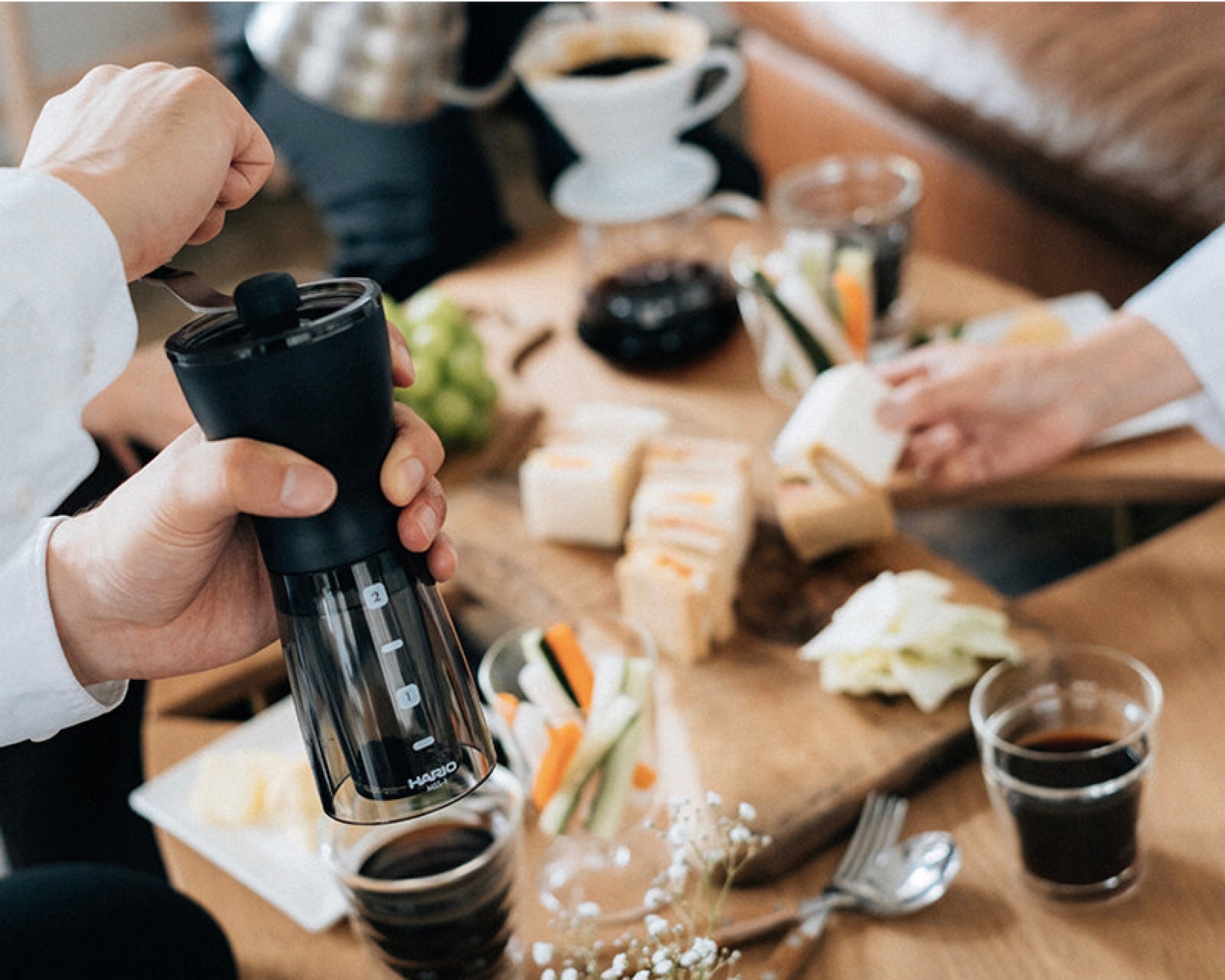 Hario Ceramic Coffee Mill Mini-Slim Plus – The Brew Therapy