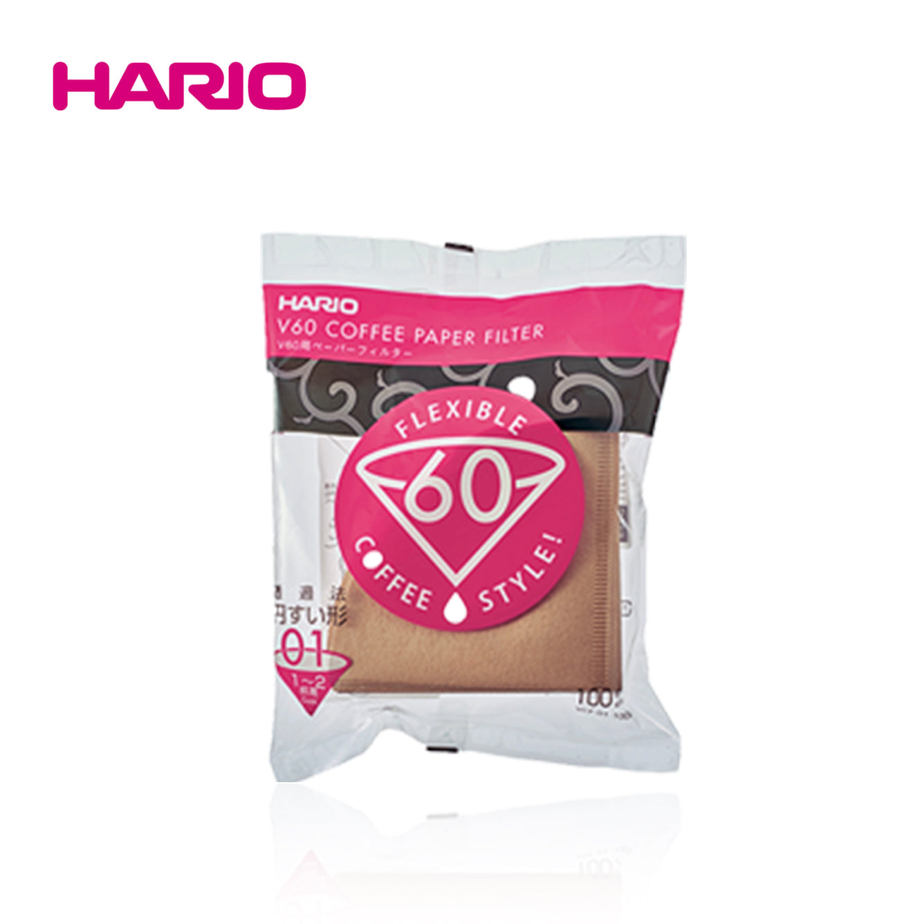 Hario V60 Coffee Paper Filter Size 1 brown