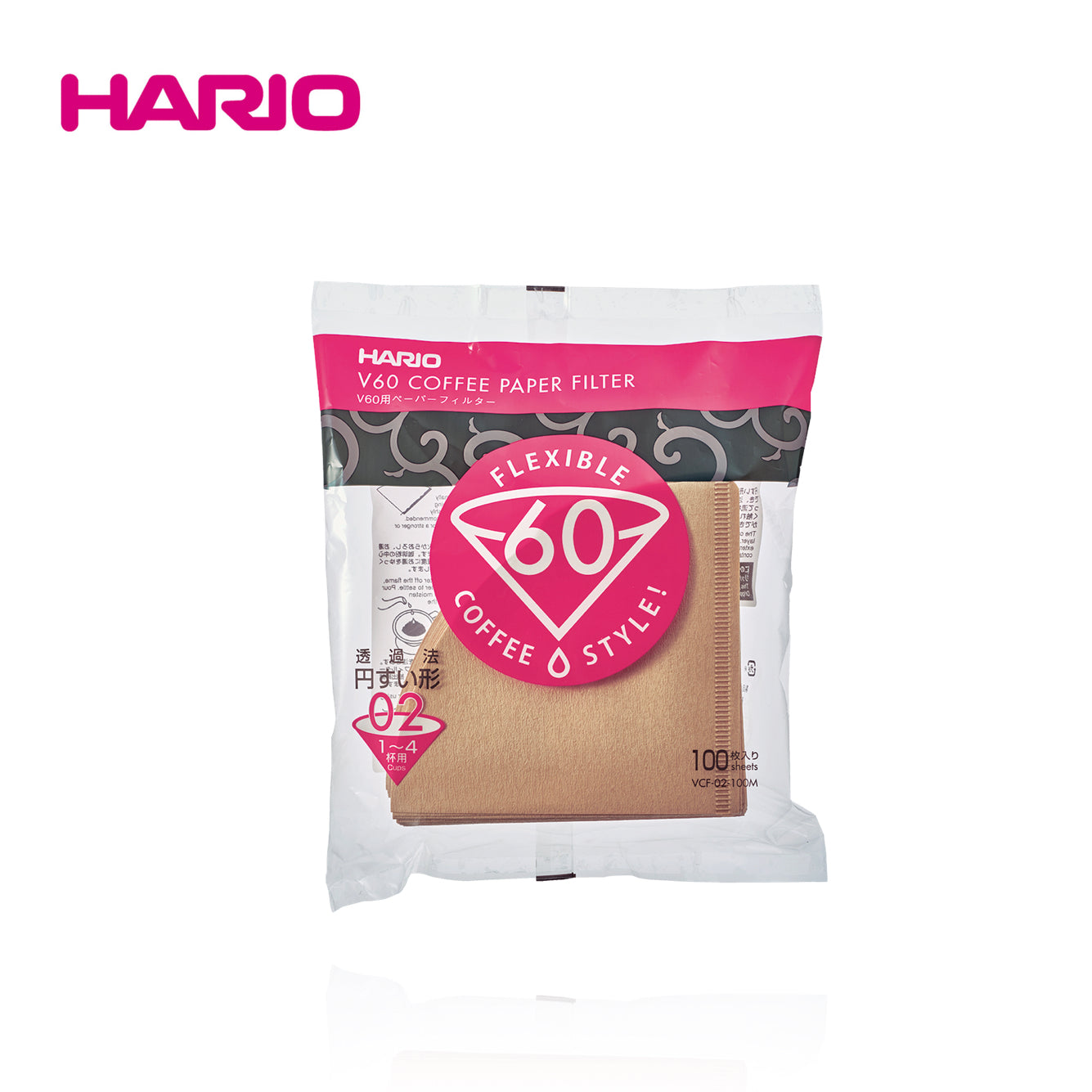 Hario V60 Coffee Paper Filter Size 2 brown