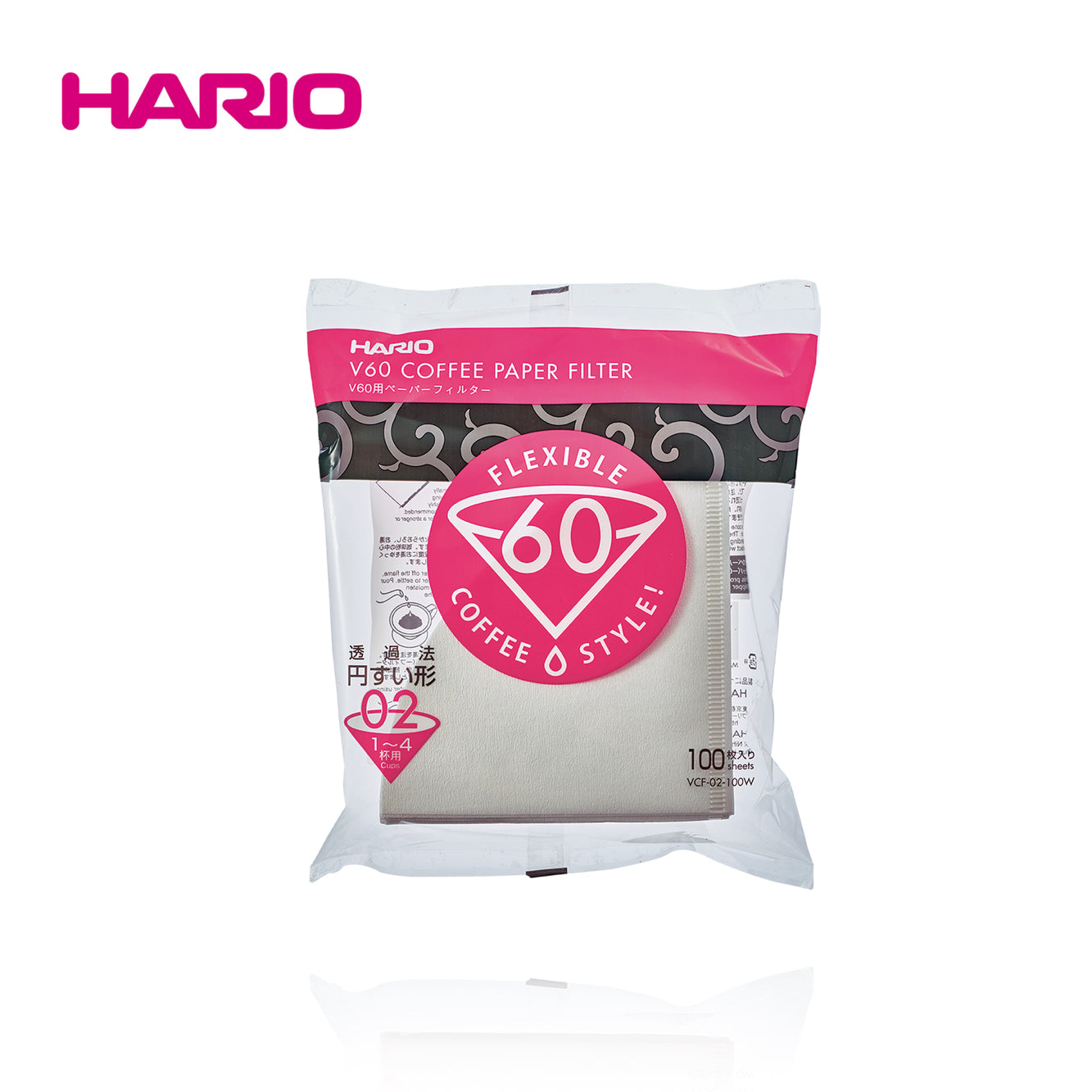Hario V60 Coffee Paper Filter Size 2 white
