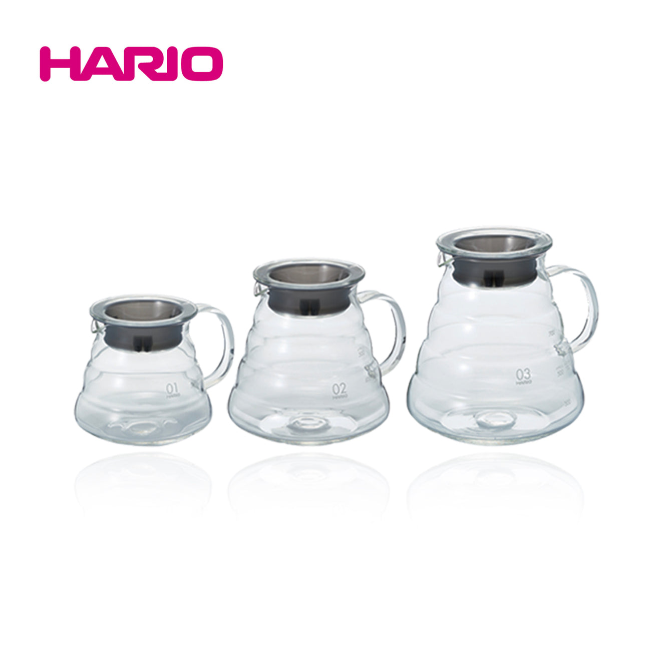 Hario V60 Range Server Clear (360mL / 600mL / 800mL)