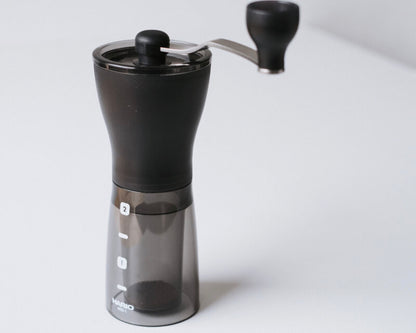 Hario Ceramic Coffee Mill Mini-Slim Plus lifestyle 1 11