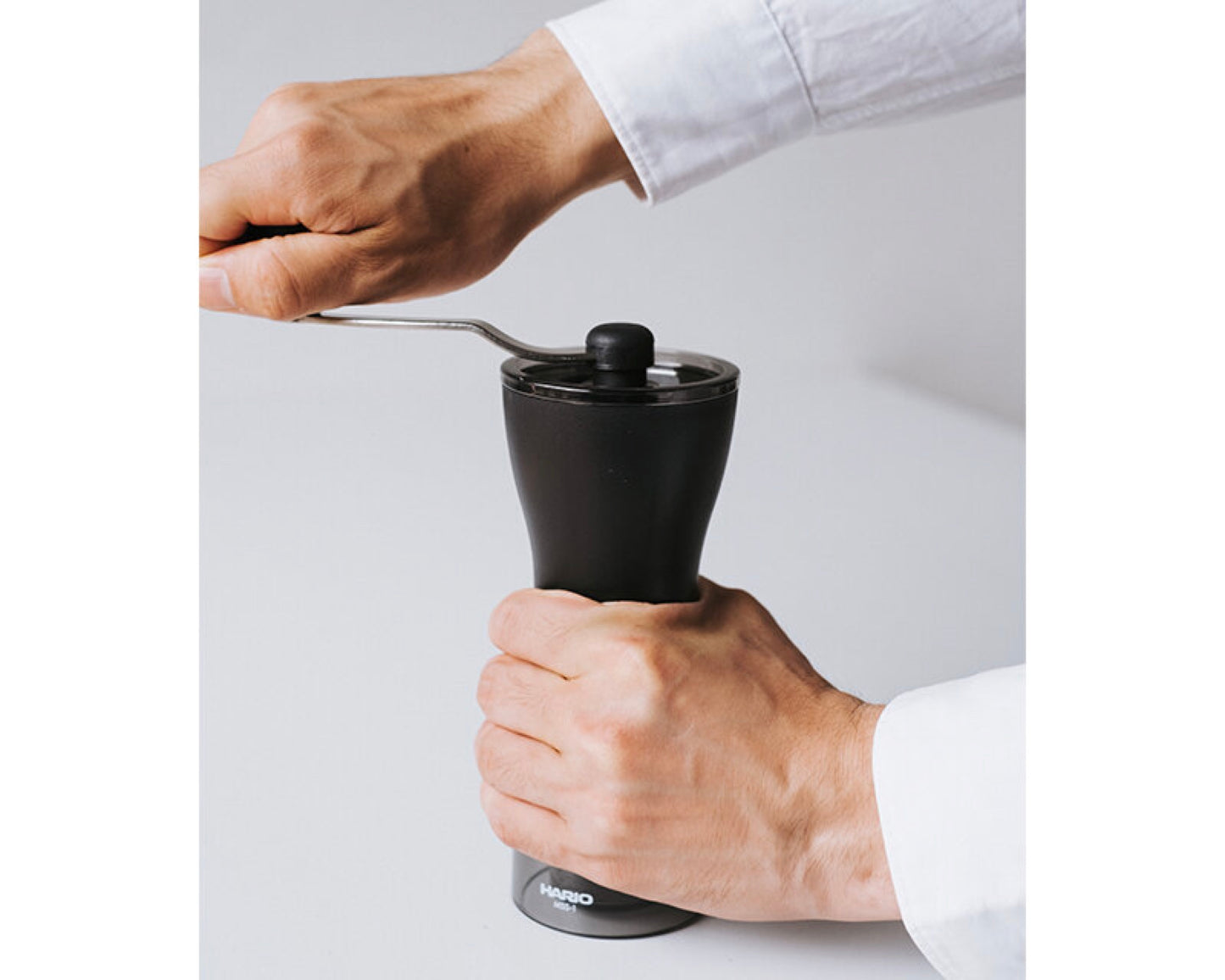 Hario Ceramic Coffee Mill Mini-Slim Plus lifestyle 5 2
