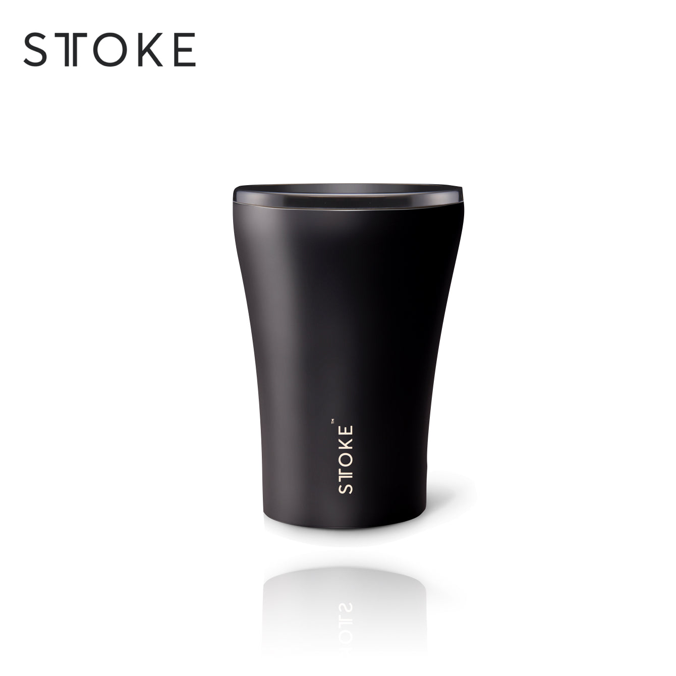 Sttoke Shatterproof Ceramic Cup 8 oz luxe black