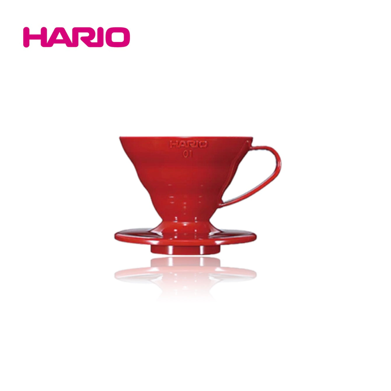 Hario V60 Plastic Coffee Dripper red