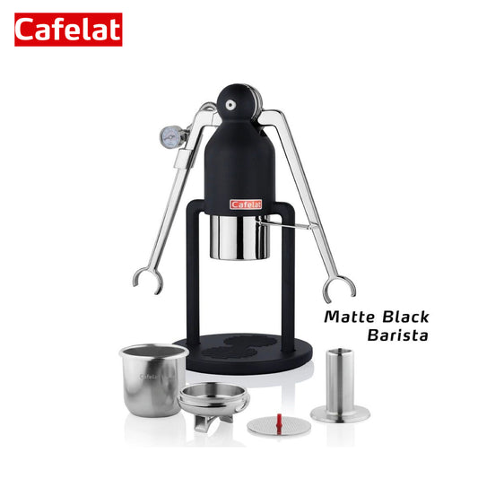 cafelat robot matte black Cafelat Robot Espresso Maker (with pressure gauge)