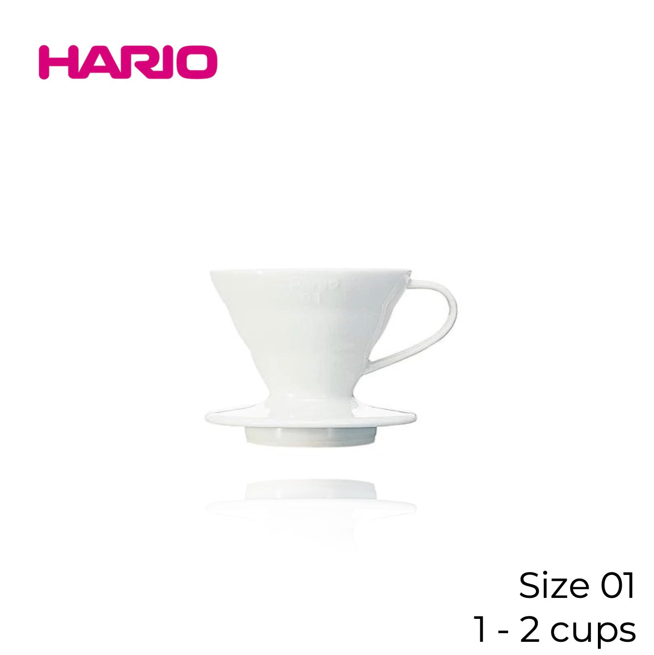 Hario V60 Ceramic Coffee Dripper Size 01 / 02 - White