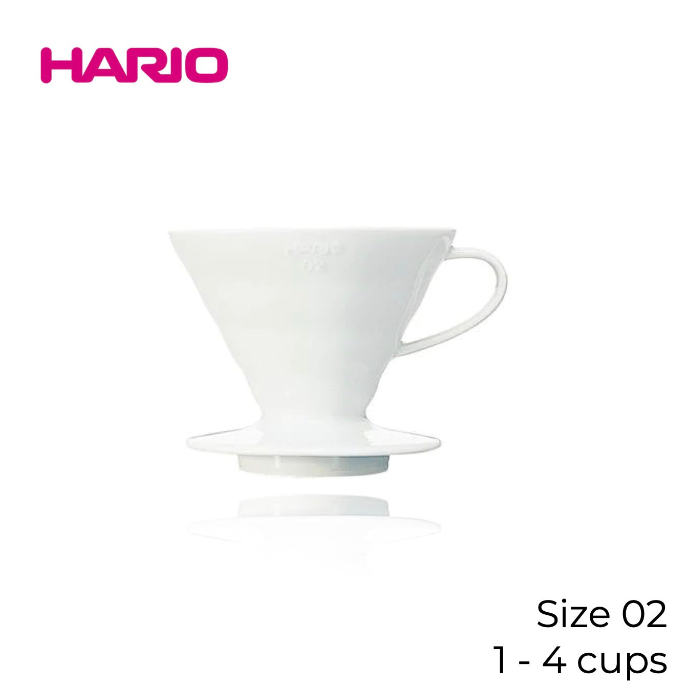 Hario V60 Ceramic Coffee Dripper Size 01 / 02 - White